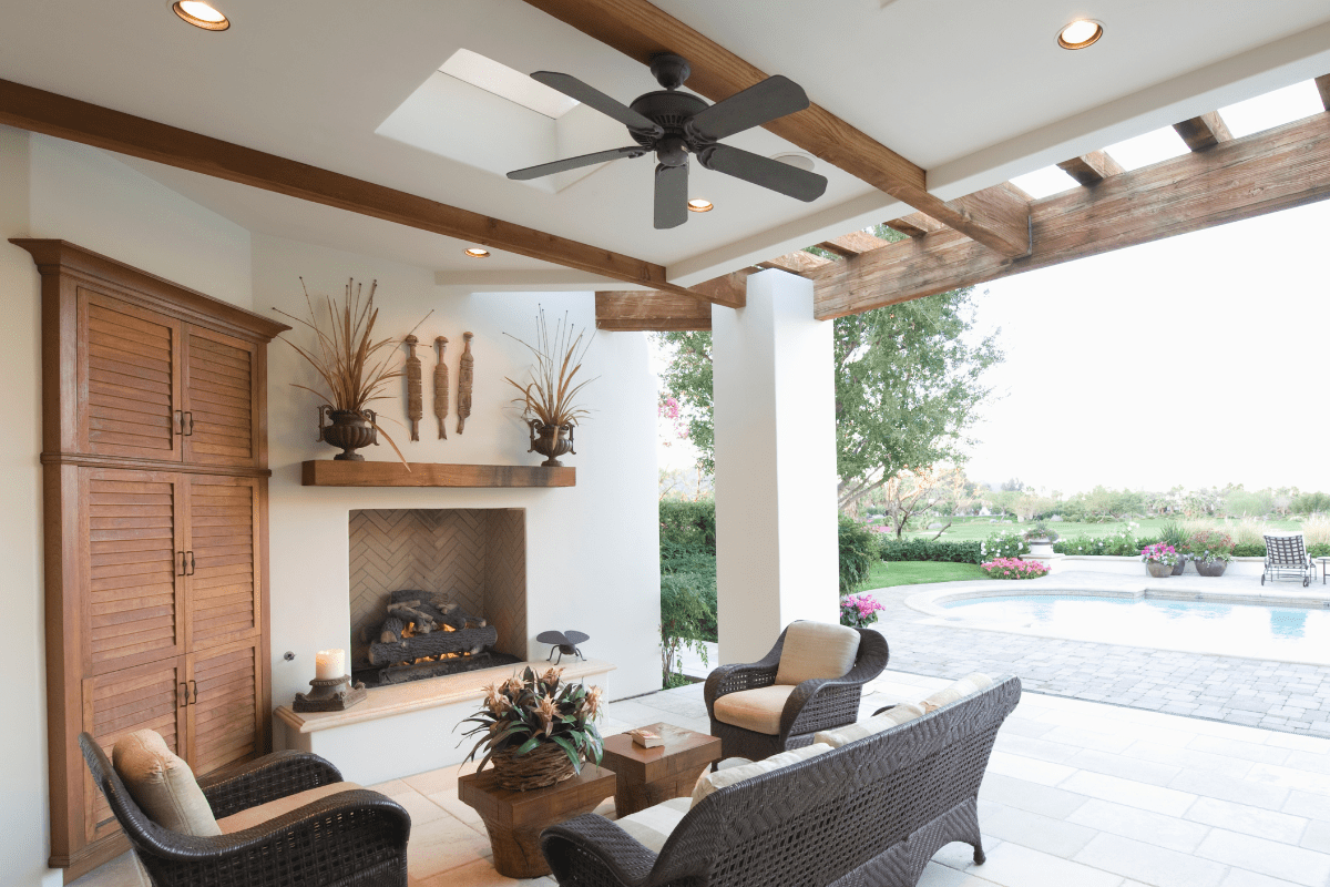ceiling fan outdoors
