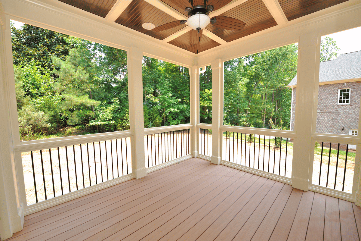 patio with wooden decking