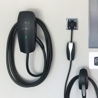 ev charger at perth home in garage